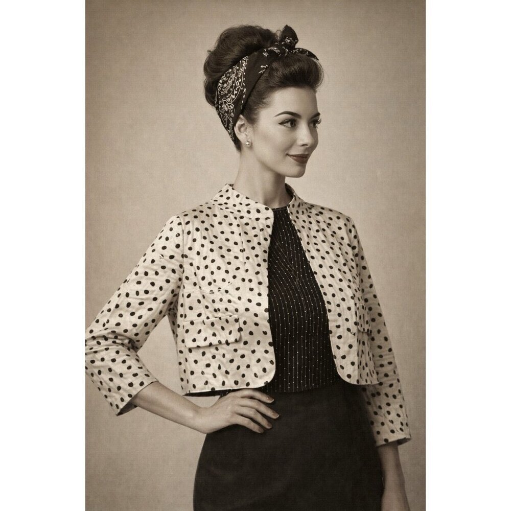 Polka Dot/VTG/Retro/Cropped Classic International Ladies Garment Workers Union🤍
